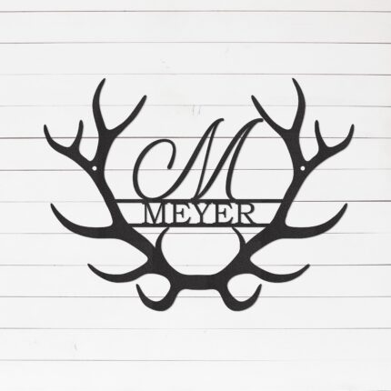 Antler Monogram Sign | Cabin Sign | Cabin Decor | Outdoor Sign | Hunting Sign | Father's Day Gift | Hunter's Gift | Gifts For Him
